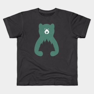 cute bear hugging trees Kids T-Shirt